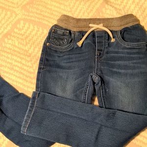 Cat & Jack boys drawsting waist jeans dark wash